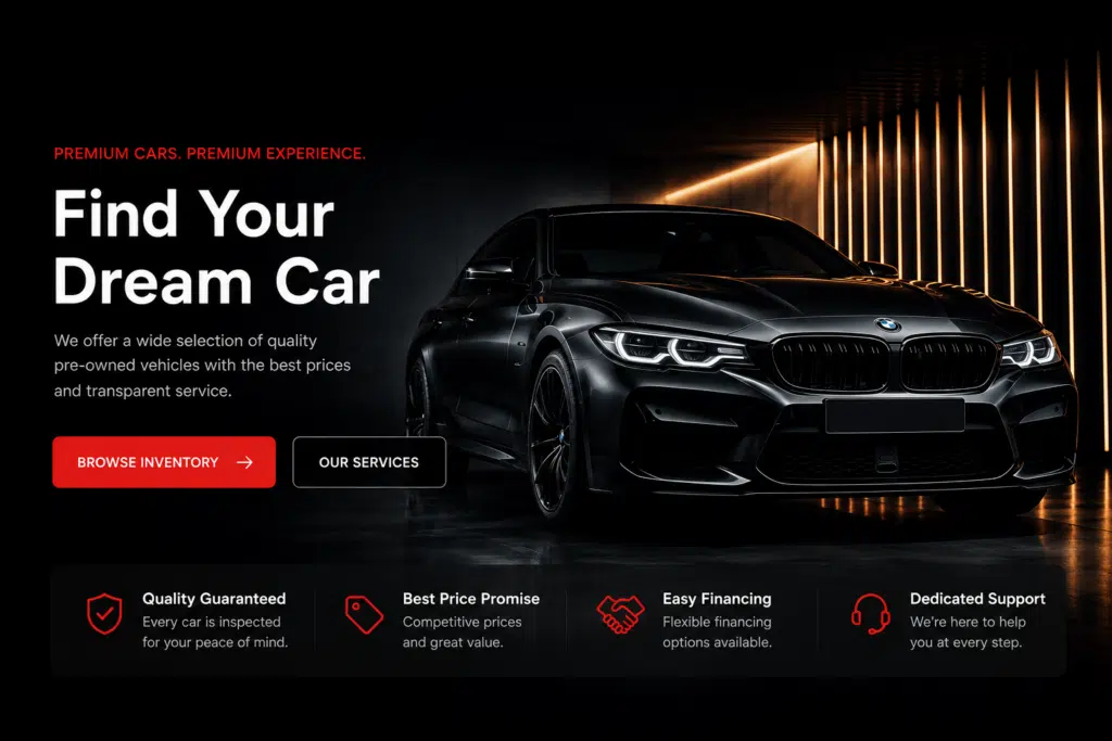 Auto Prestige luxury car dealership website design